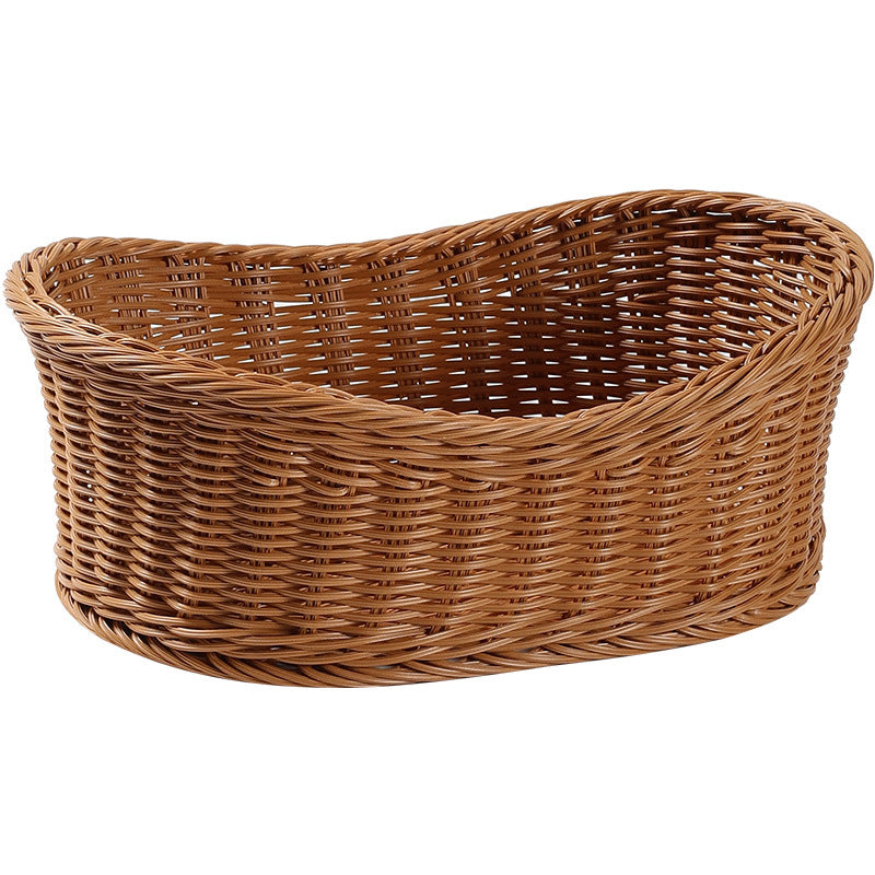 Unisex Elegant oval storage basket made of natural materials Kalsten