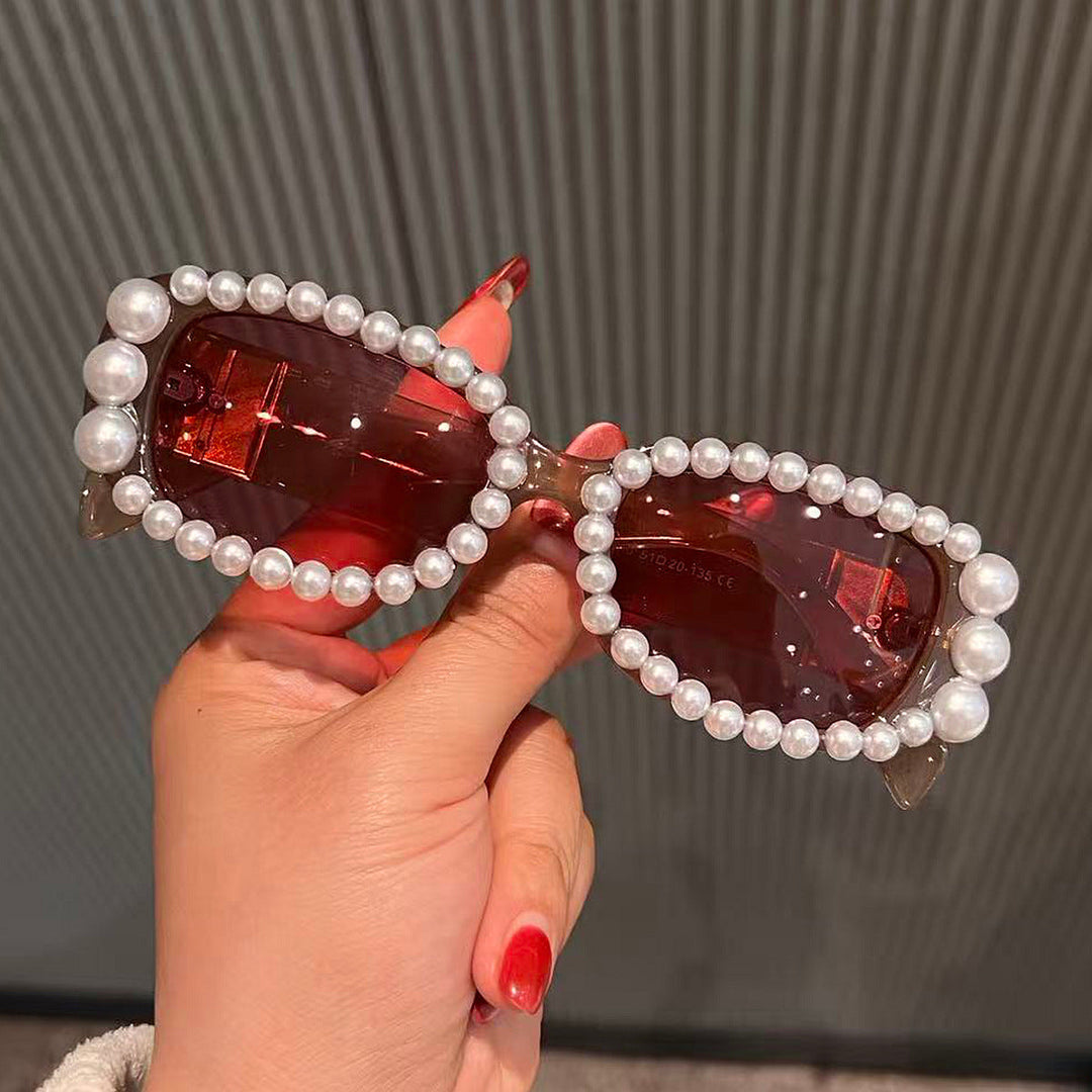 Ladies fashionable sunglasses with luxurious pearl frame Kalsten