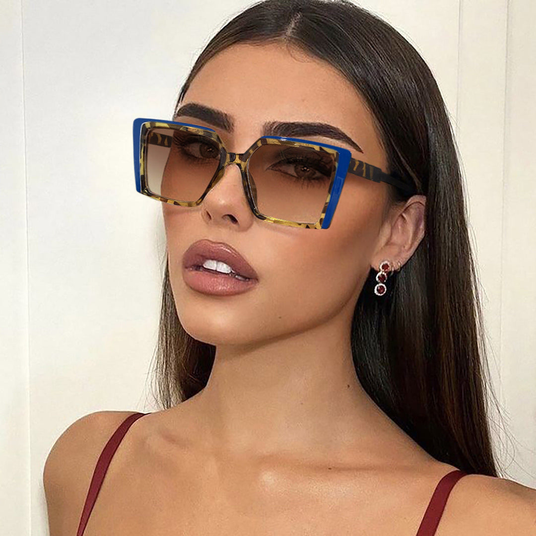 Women elegant square sunglasses with mirrored lenses Kalsten