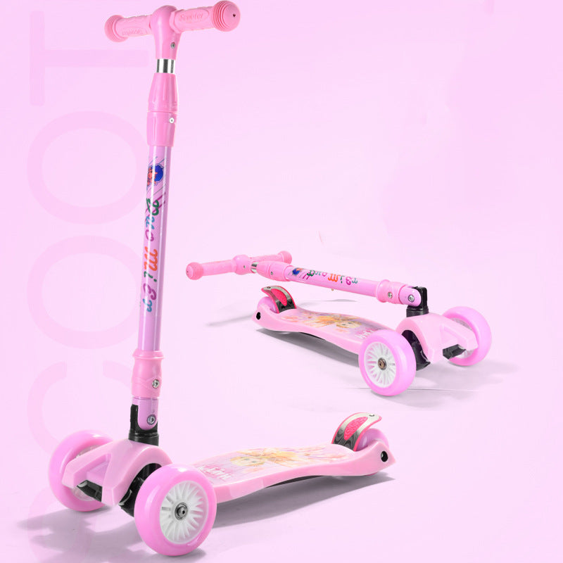 Foldable Light-Up Three-Wheel Scooter Kalsten