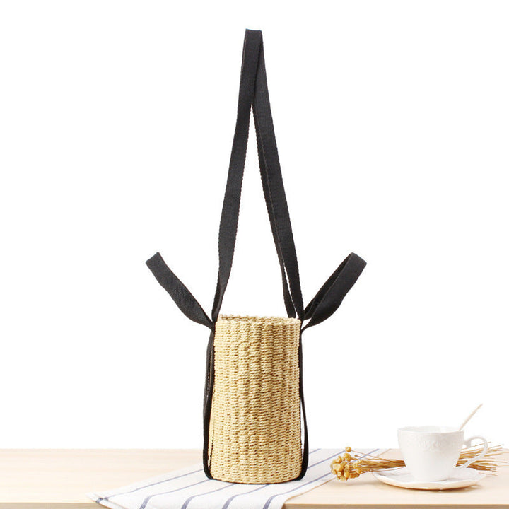 Trendy Tote Bag Made from Sustainably Woven Material with Wide Shoulder Straps Kalsten