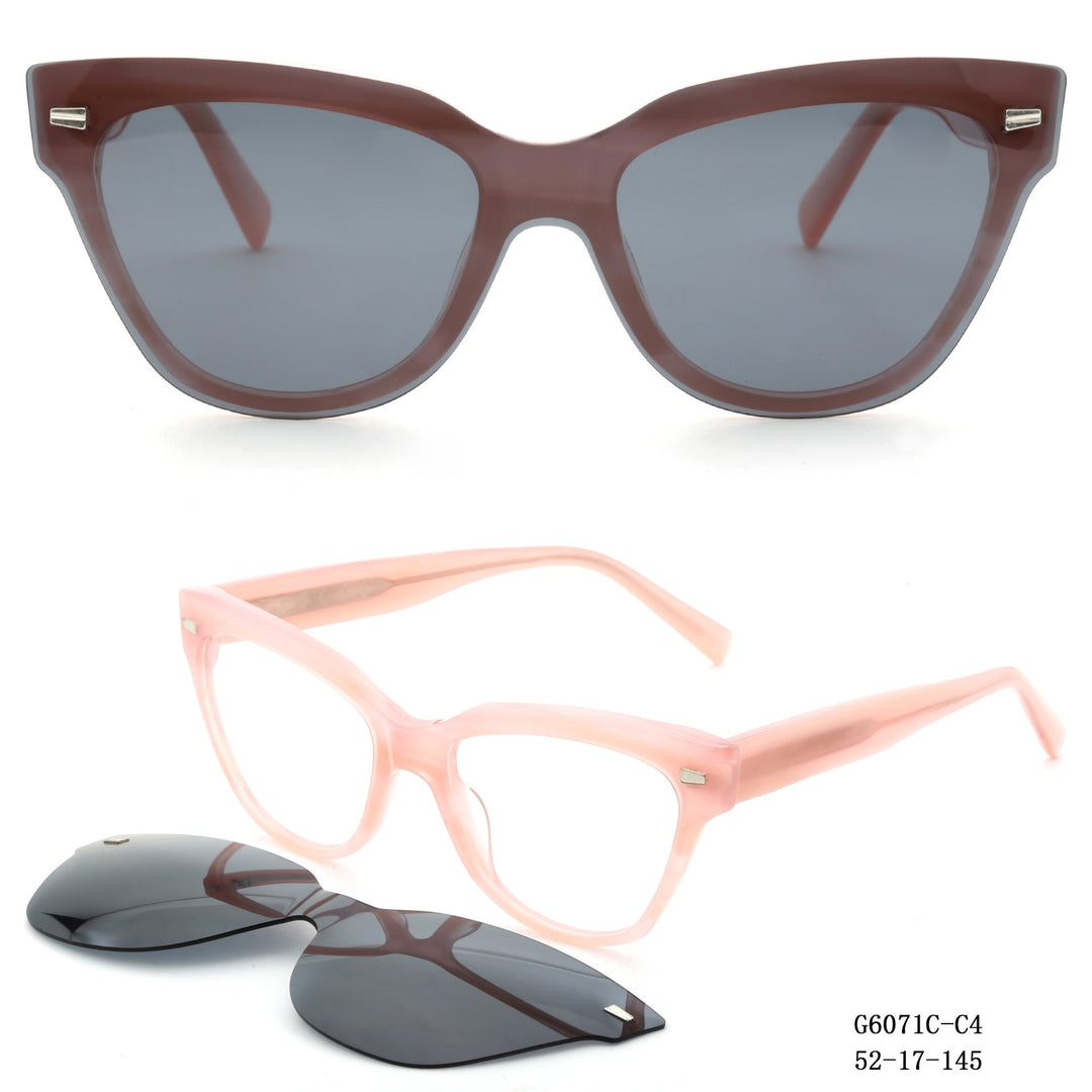 Ladies fashionable Cat-Eye sunglasses with removable lenses Kalsten