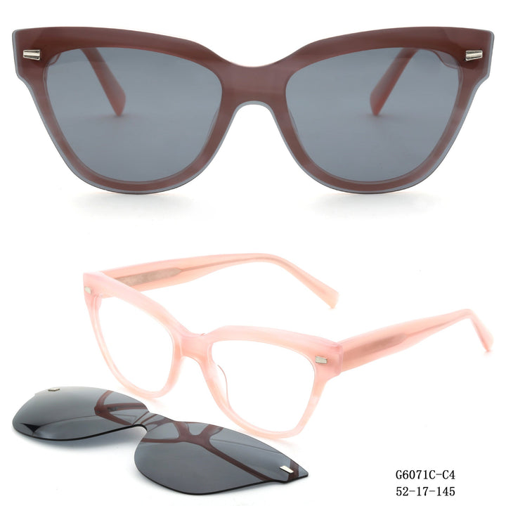 Ladies fashionable Cat-Eye sunglasses with removable lenses Kalsten