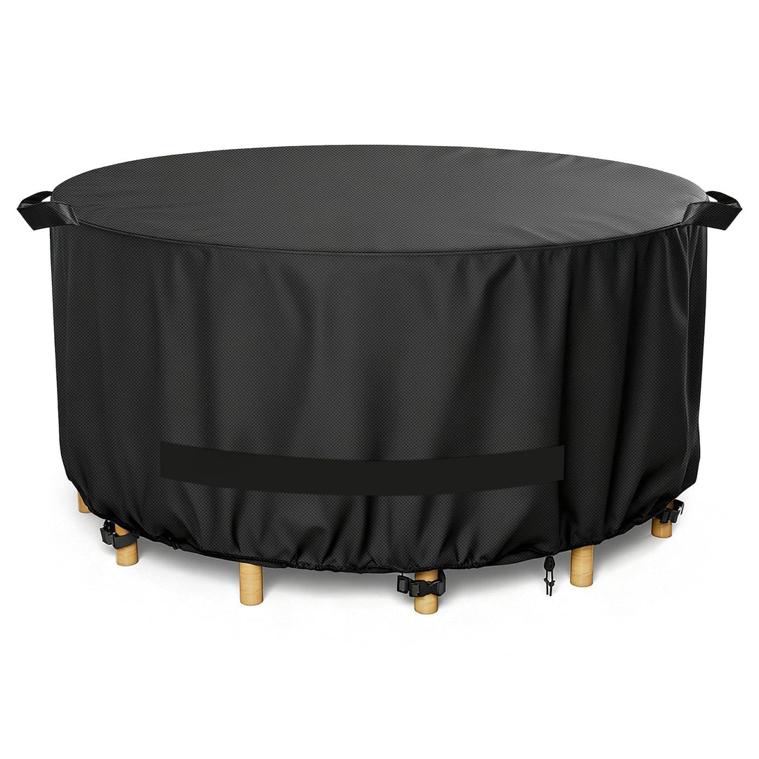 Protective cover for round garden tables with breathable material Kalsten