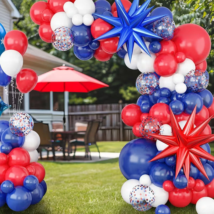 Unisex nan Balloon arch and table decor set with columns, clusters and fireworks attachments Kalsten