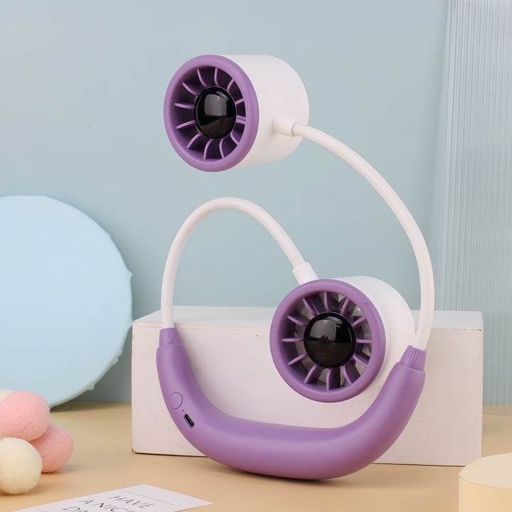 Ladies Portable Neck Fan with Dual Air Circulation Kalsten