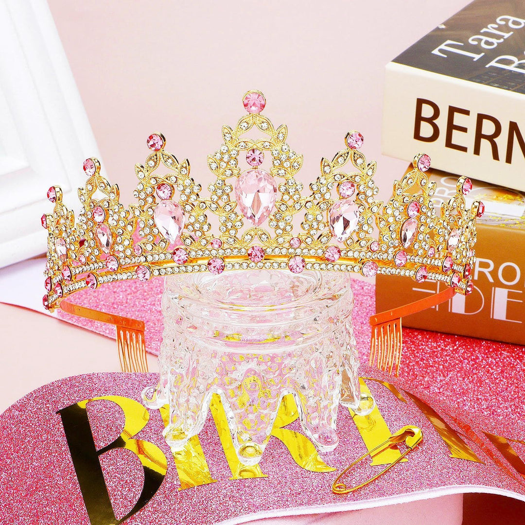 Women's black embellished tiara with elegant design Kalsten