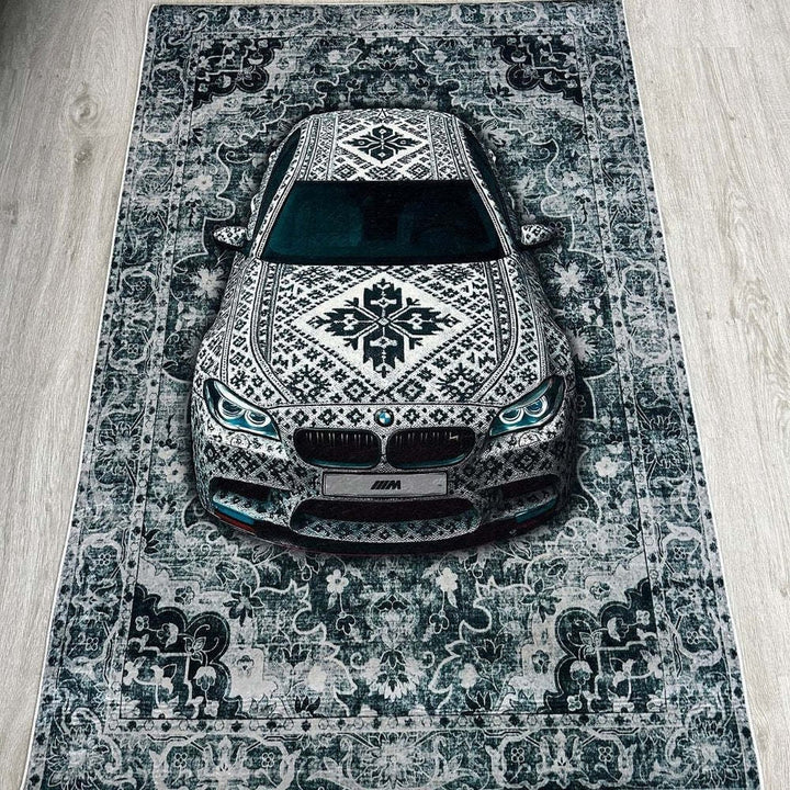 Decorative Automotive-Inspired Area Rug