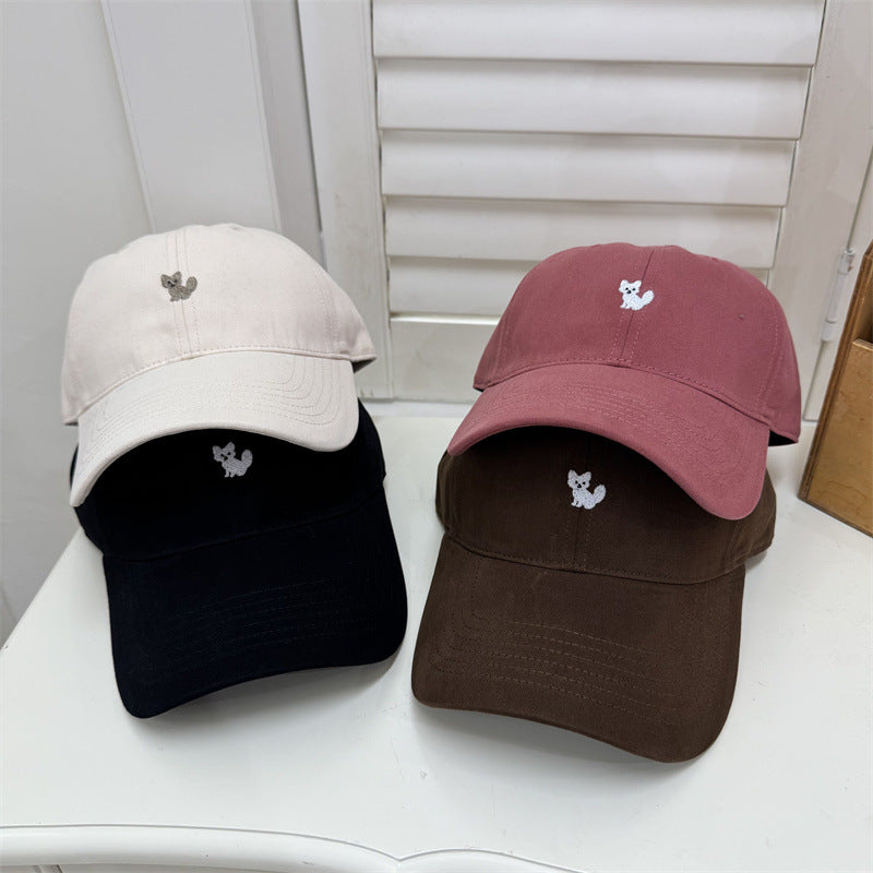 Women's Playful Embroidered Cat Cap Kalsten