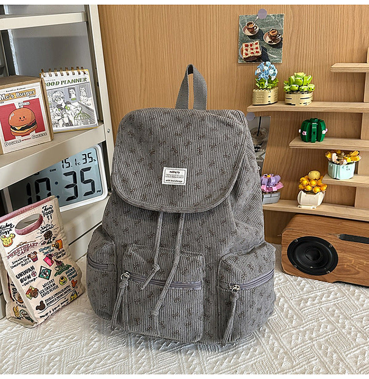 Casual Drawstring School Backpack