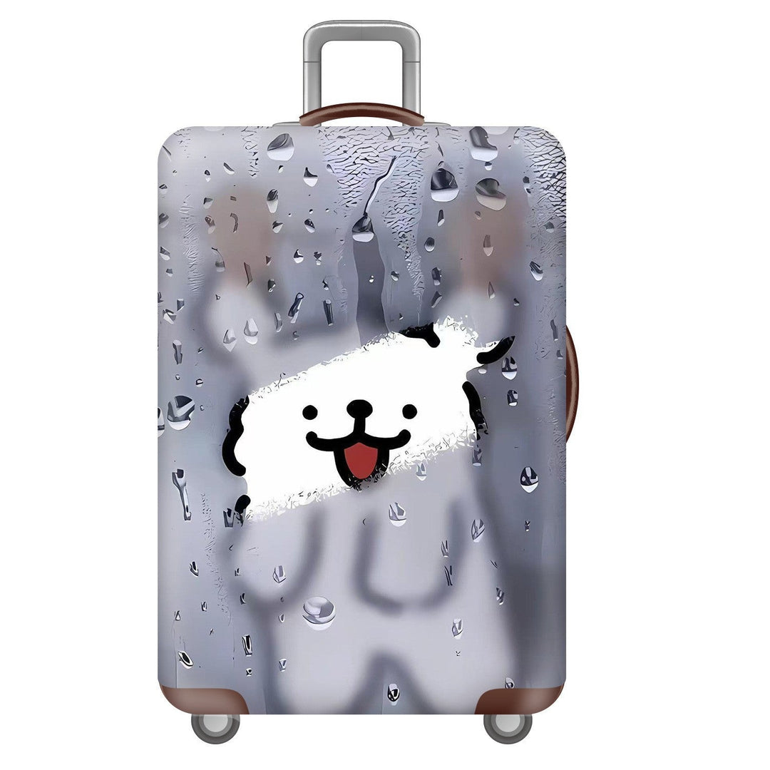 Unisex nan robust Hart shell trolley with lion portrait motif print, shock-resistant ABS polycarbonate shell, multi-wheeled chassis and TSA security lock Kalsten