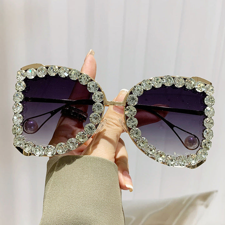 Women's extravagant cat-eye sunglasses with sparkling rhinestone frame Kalsten
