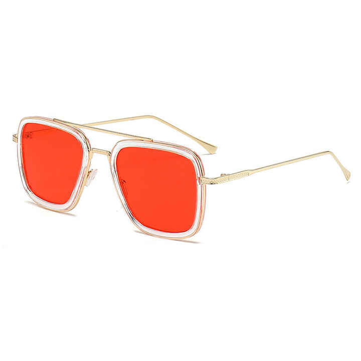 Women's fashionable square sunglasses with glamorous metal frame Kalsten