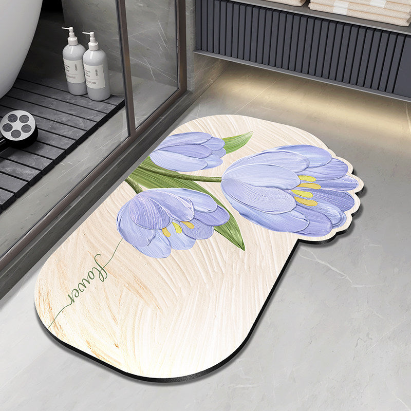 Floral Shaped Bath Mat Kalsten