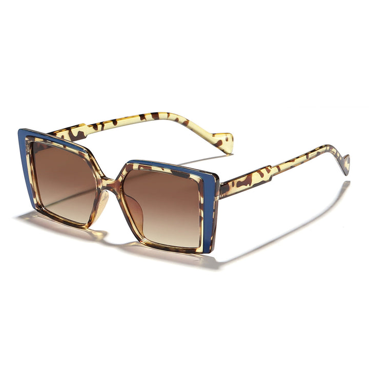 Women elegant square sunglasses with mirrored lenses Kalsten