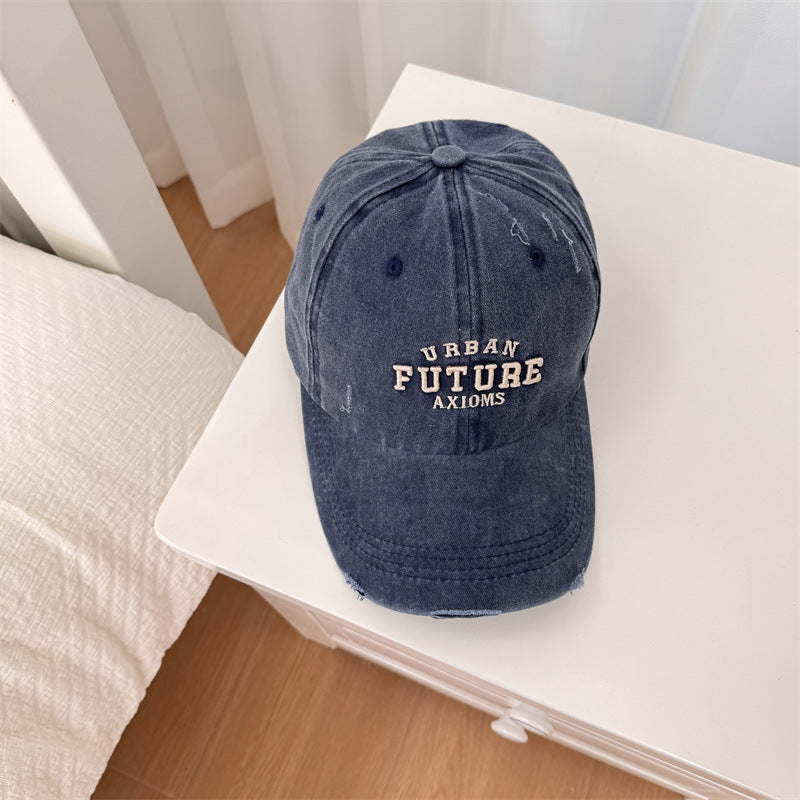Men's Distressed Cotton Adjustable Baseball Cap Kalsten