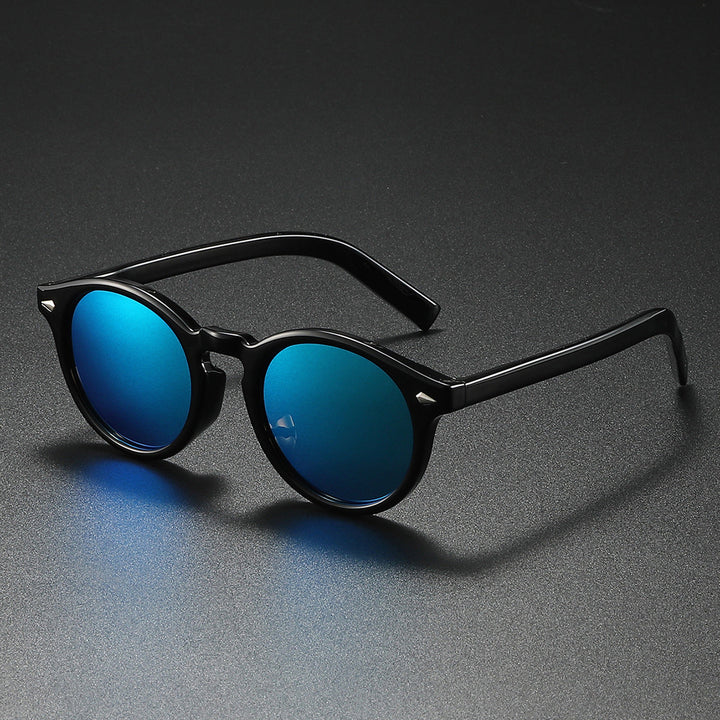Ladies Round Sunglasses with Transparent Frame and Reflective Lenses Kalsten
