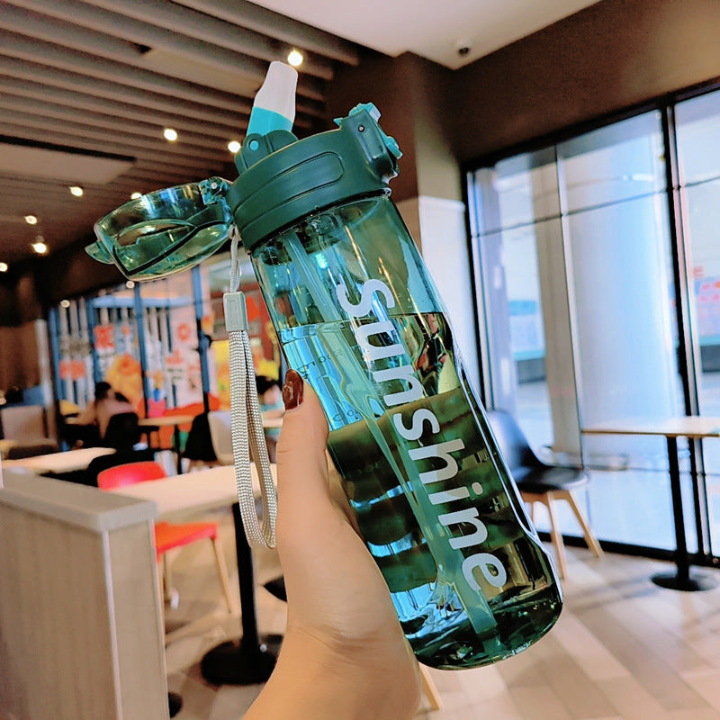 Women Transparent Water Bottle with Ergonomic Lid Kalsten