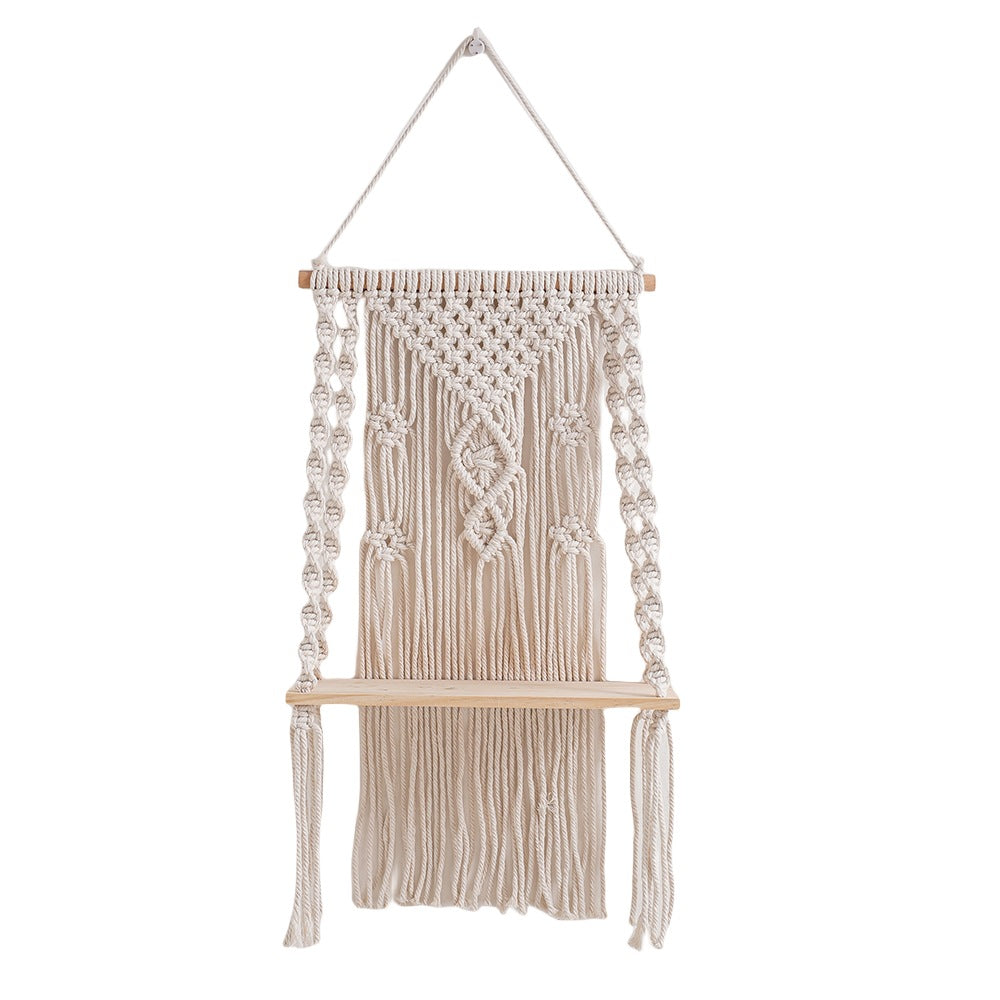 Decorative Macramé Wall Hanging Shelf Acalora