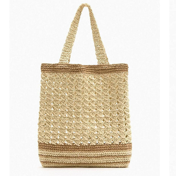 Handcrafted basket bag with modern striped design Kalsten