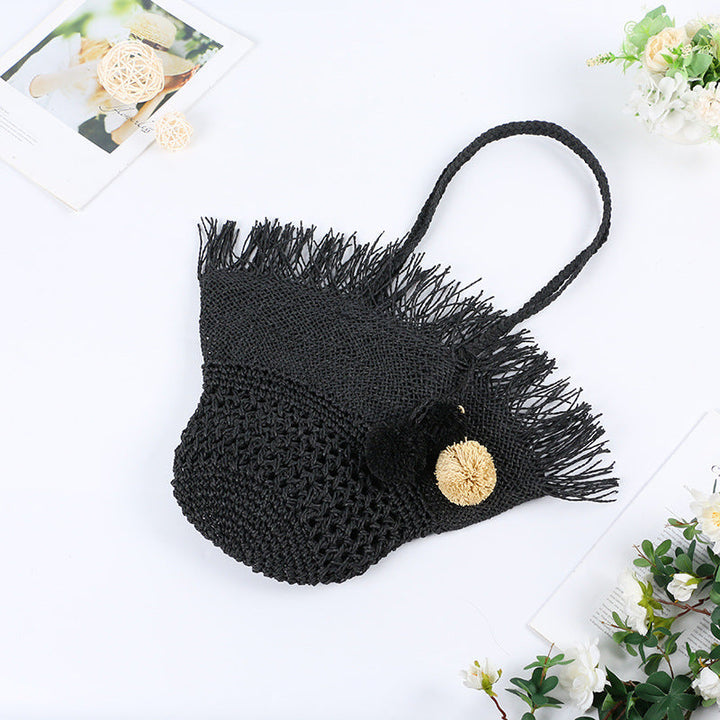 Elegant Basket Bag with Fringed Design Kalsten