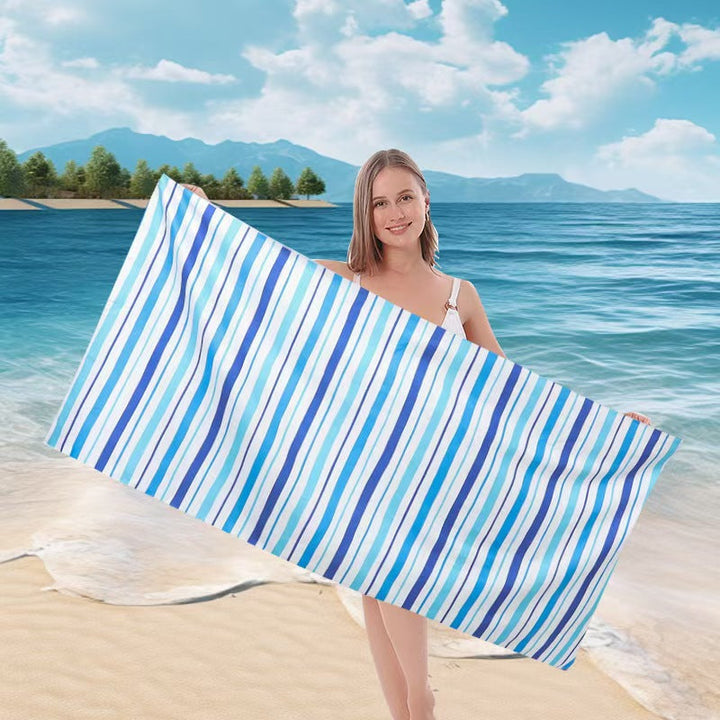 Ladies beach towel with maritime stripe pattern Kalsten