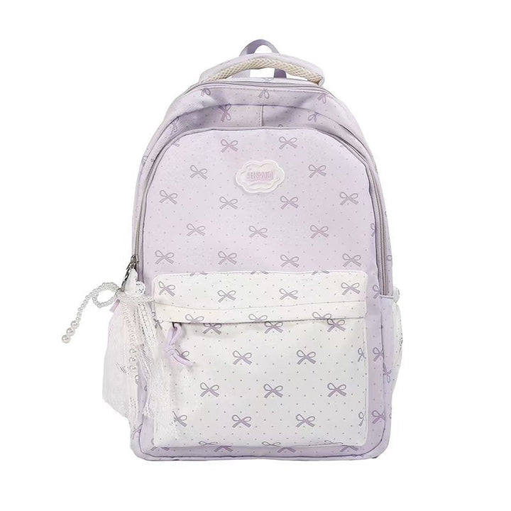 Cute Bow Pattern School Backpack Kalsten