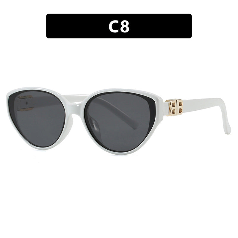 Women's fashionable cat-eye sunglasses with elegant metal frame and UV protection Kalsten