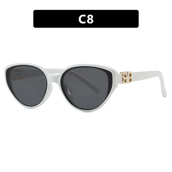 Women's fashionable cat-eye sunglasses with elegant metal frame and UV protection Kalsten