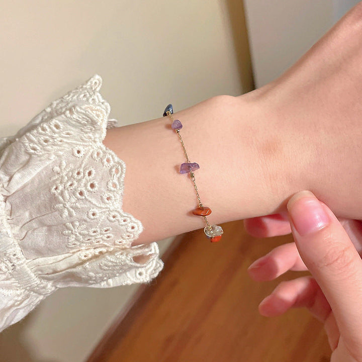 Delicate Gemstone Charm Bracelet Kalsten