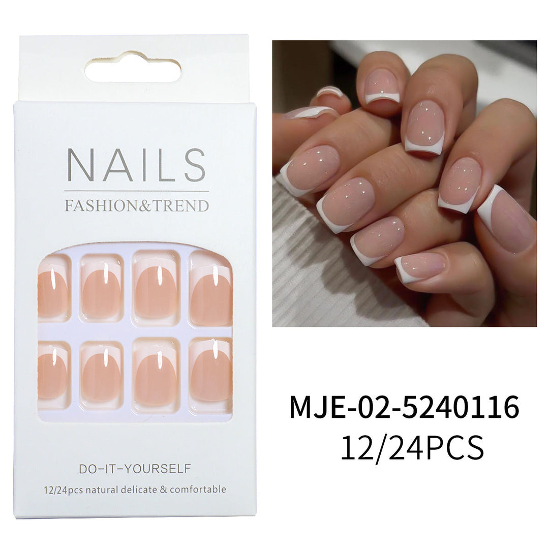 Elegant French Tip Press-On Nail Set Kalsten 1787225130