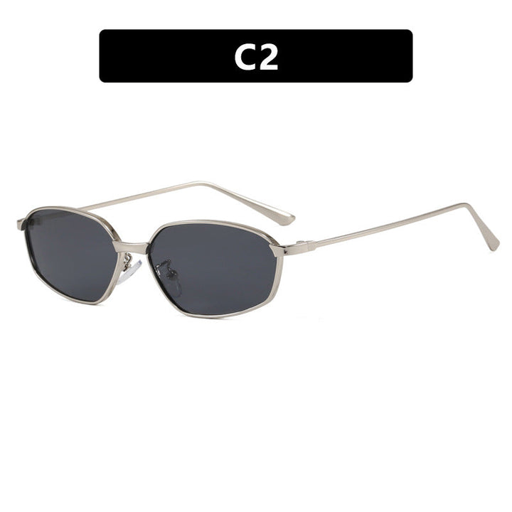 Women's geometric sunglasses with protective UV filter and minimalist metal frame Kalsten