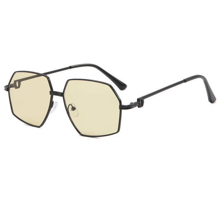 Ladies Stylish geometric sunglasses with elegant metal frame Kalsten