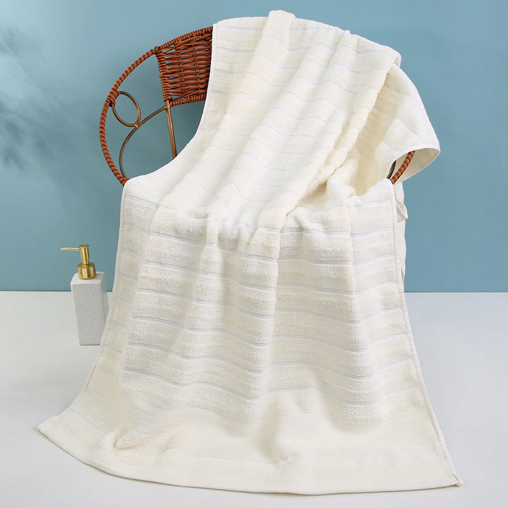 Luxury terry bath towel with elegant striped pattern Kalsten