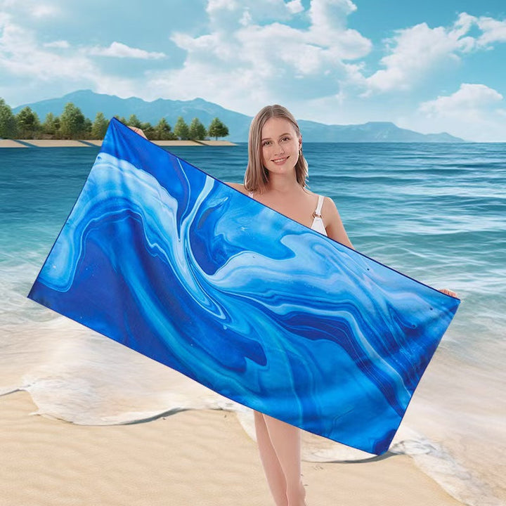 Ladies beach towel with maritime stripe pattern Kalsten