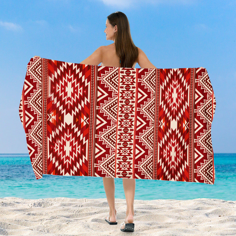 Beach blanket with exclusive geometric tribal design Kalsten