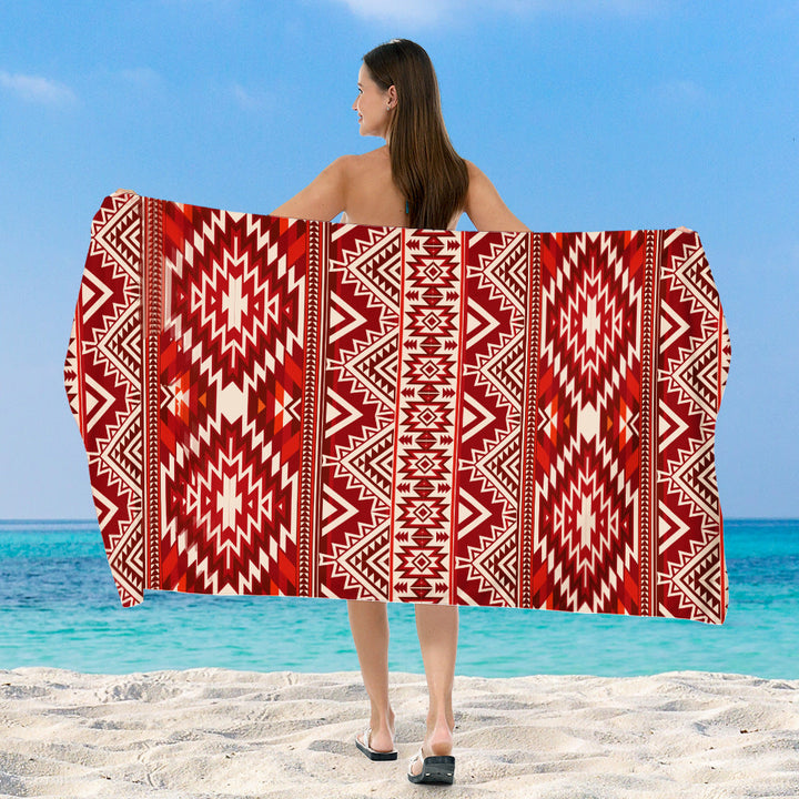 Beach blanket with exclusive geometric tribal design Kalsten