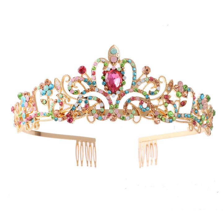Ladies Sparkling Crystal Tiara with Filigree Design Kalsten