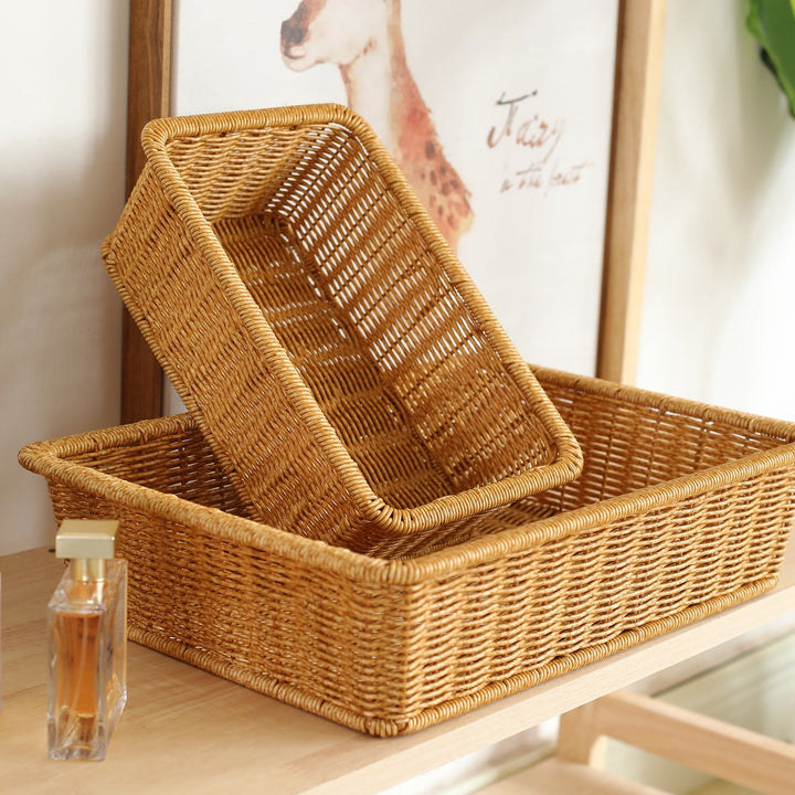 Handwoven Rectangular Storage Basket Kalsten