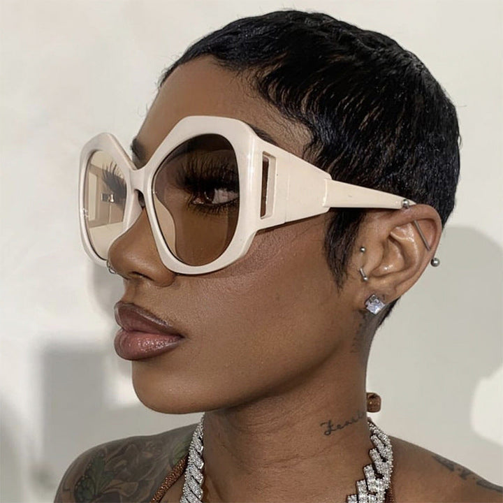 Women oversized sunglasses with futuristic design Kalsten