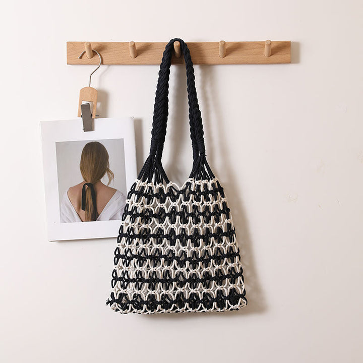 Hand-knotted shopping and beach bag Kalsten