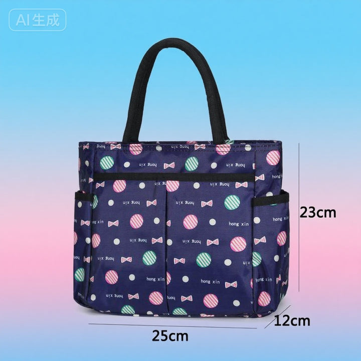 Floral Print Multi-Pocket Tote Bag Kalsten