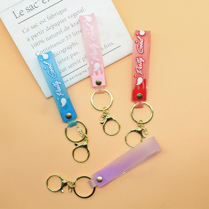 Unisex keychain made of high-quality silicone with playful design Kalsten