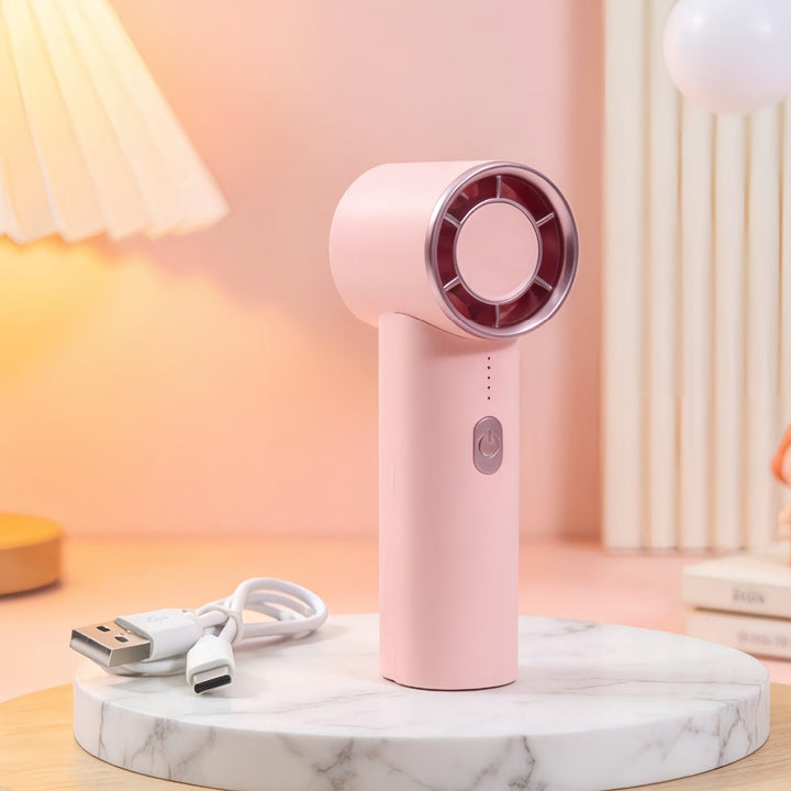 Women's Portable Handheld Fan with USB Charging Function and Flexible Design Kalsten