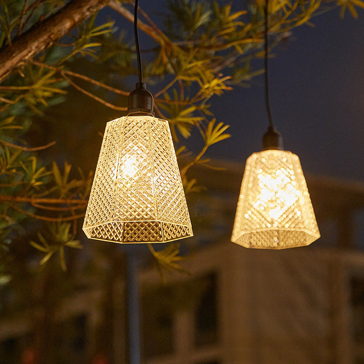 Crystal-Pattern Solar Pendant Light USB Rechargeable LED Kalsten