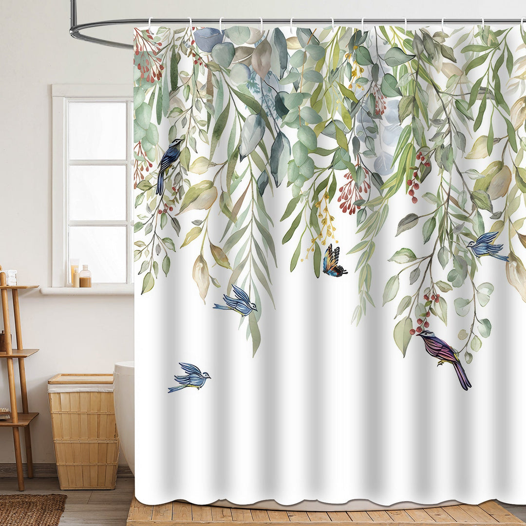 Floral Patterned Bathroom Shower Curtain Kalsten