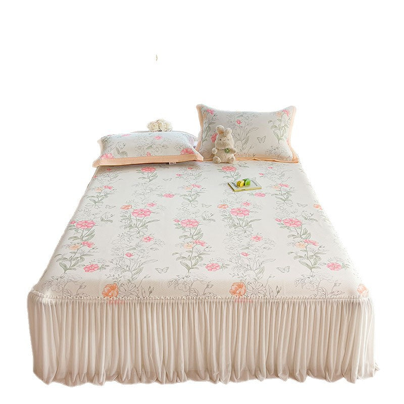 Women's elegant and decorative bedding throw set with cheerful floral pattern Kalsten