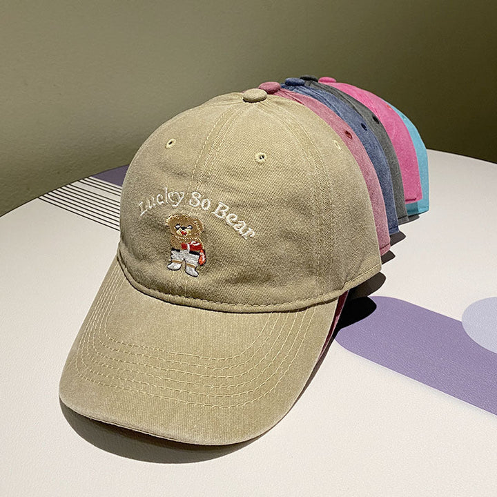 Unisex Casual Embroidered Bear Cap Kalsten