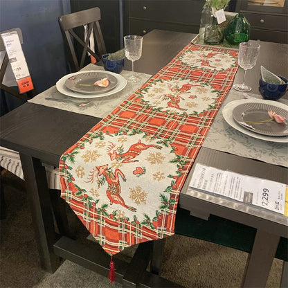 Festive Embroidered Table Runner