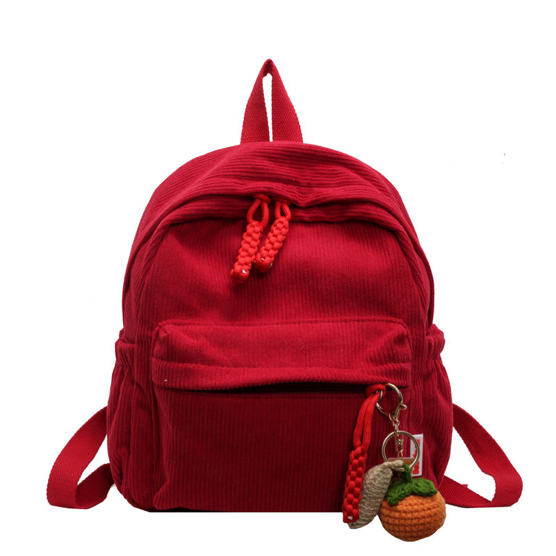 Corduroy Casual Mini School Backpack Kalsten